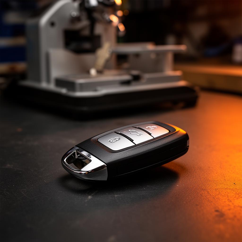 Duplicado de llave electrónica de coche con mando en taller de Marbella
